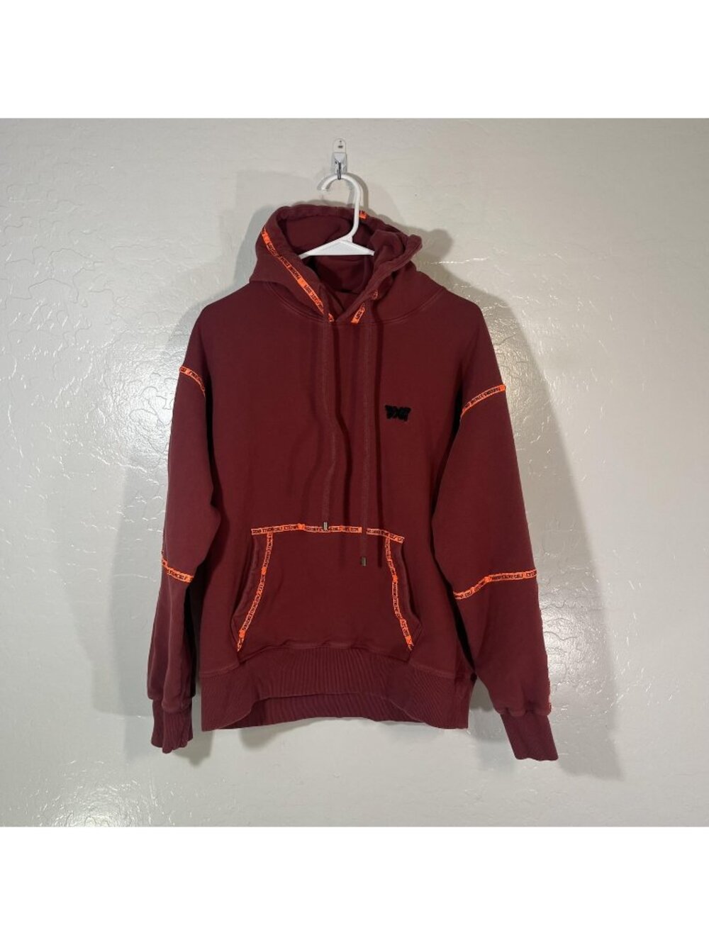 PXG Parsons Xtreme Golf Hoodie Mens Medium Red Pullover Fleece Logo Trim
